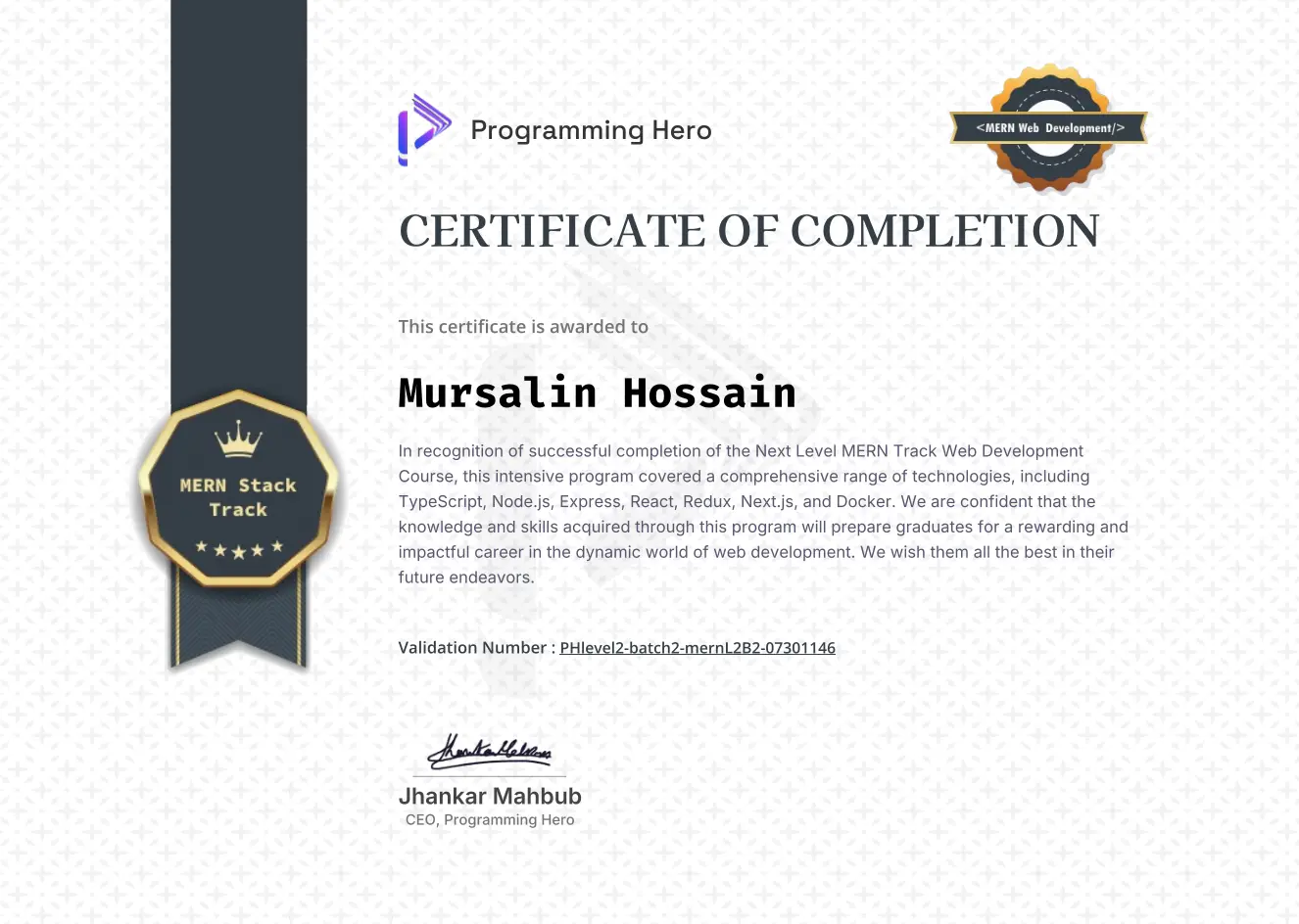 Certificate 2